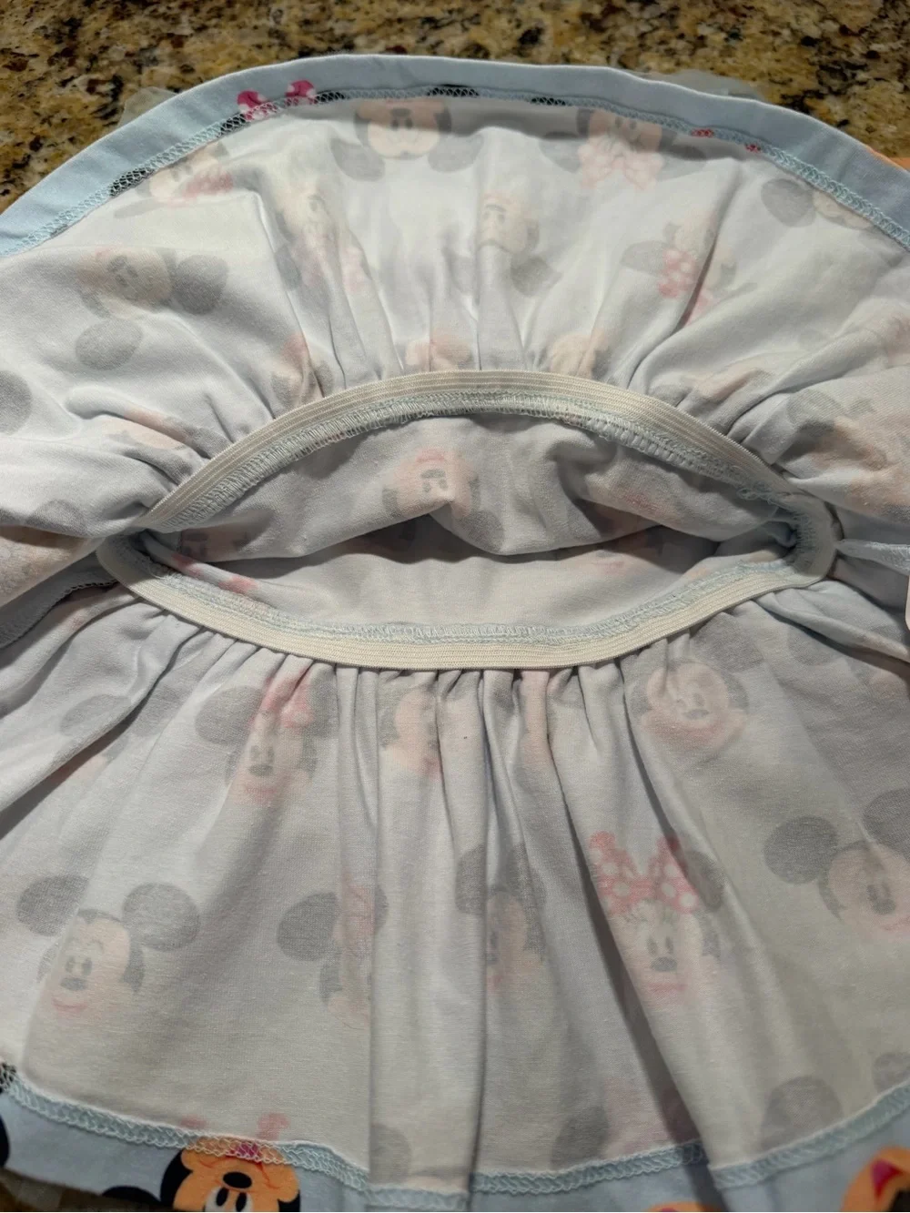 Monica + Andy Minnie & Mickey Light Blue Tulle Kids Dress | 3-6 months
